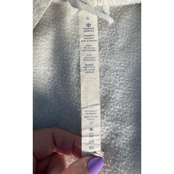 Lululemon Back To It Wrap Jacket in Heathered Vapor Woman's Sz 6 - Picture 7 of 12